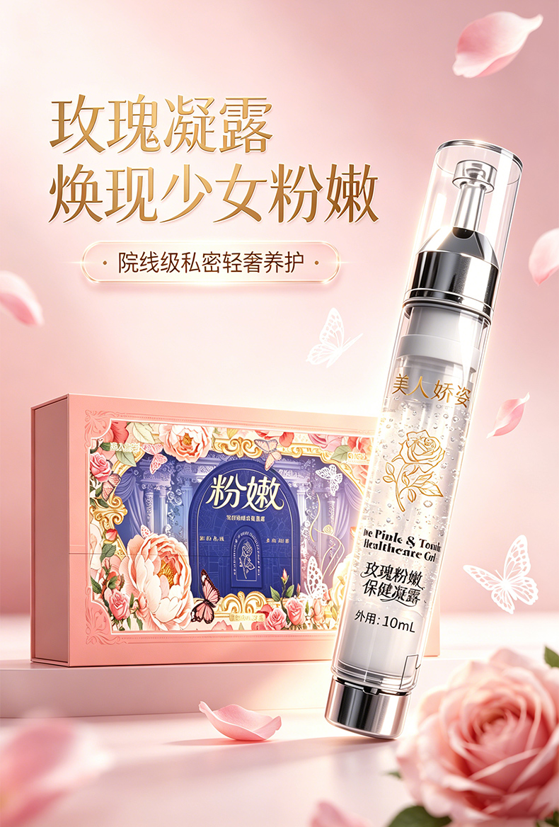 玫瑰粉嫩保健凝露